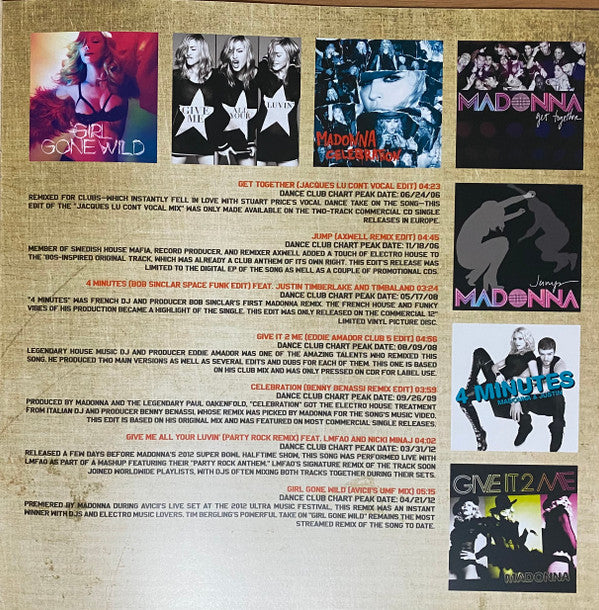 Madonna Finally Enough Love (50 Number Ones) Rhino Records (2), Warner Records, Rhino Records (2), Warner Records Box, Comp, Ltd, RM + 3xLP, Red + 3xLP, 180 Mint (M) Mint (M)