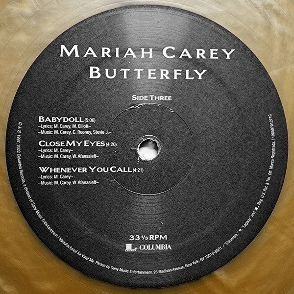 Mariah Carey Butterfly Columbia, Legacy, Sony Music Commercial Music Group 2xLP, Album, Ltd, RE, RM, Gol Mint (M) Mint (M)