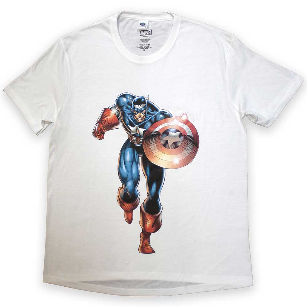 Captain America Running | White