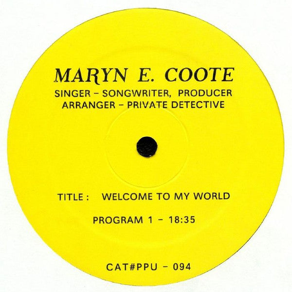 Welcome To My World | Mint (M) Mint (M) - SYNTH-POP