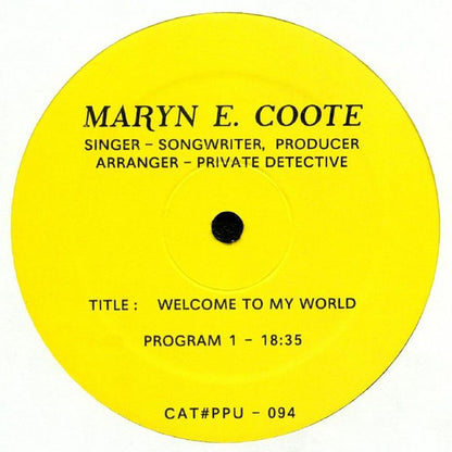 Welcome To My World | Mint (M) Mint (M) - SYNTH-POP