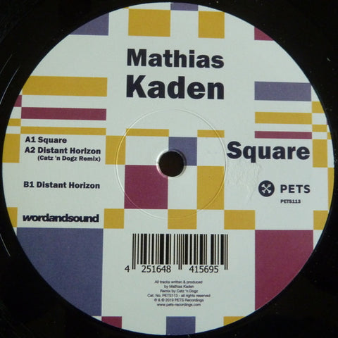 Mathias Kaden Square Pets Recordings 12", EP Mint (M) Generic