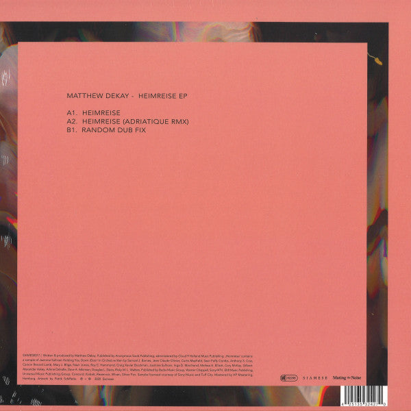 Matthew Dekay Heimreise EP Siamese (2) 12", EP Mint (M) Mint (M)