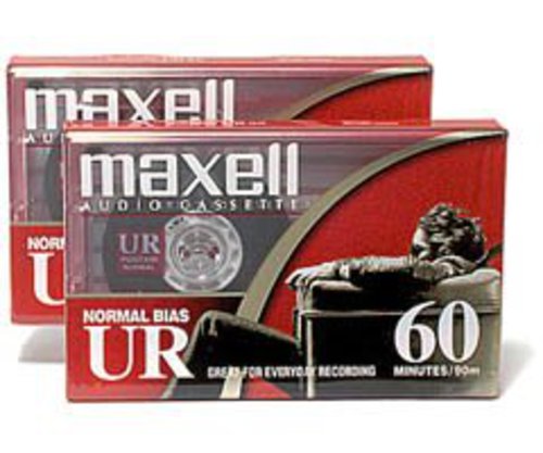 Maxell 60 Minute Storage Capacity Normal Bias Type Flat Packs 2 Pack Cassettes |