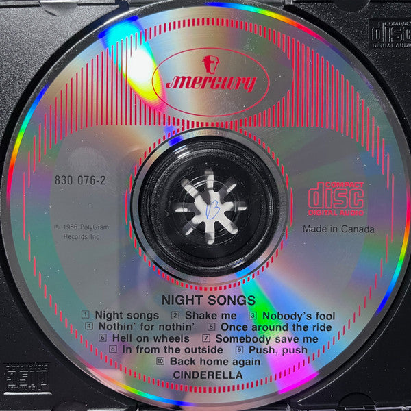 Cinderella (3) - Night Songs (CD) | Excellent+ (EX+) Excellent (EX) - METAL/GLAM /USED *EXCELLENT+*