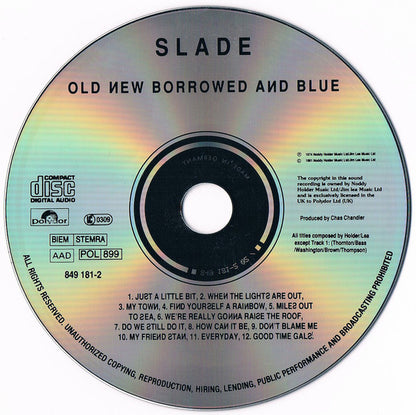 Slade - Old New Borrowed And Blue (IMPORT CD) | Near Mint (NM) Excellent (EX) - METAL/GLAM /USED *NEAR MINT*
