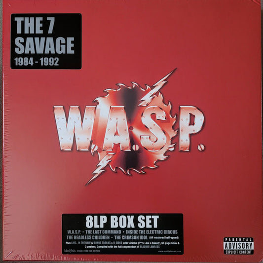 W.A.S.P. The 7 Savage 1984-1992 8xLP, Comp + Box Mint (M) Mint (M)