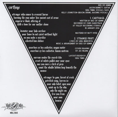 Carthage (7" CLEAR VINYL) | Mint (M) Mint (M) - METAL *NEW/COLOR*