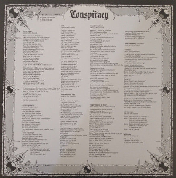 King Diamond - Conspiracy (BLACK VINYL LP 180G METAL BLADE 3984-15678-1 2020) | Mint (M) Mint (M) - METAL / NEW *SEALED*