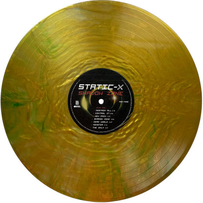 Static-X - Shadow Zone (Remastered)(Metallic Green And Gold Vinyl)*CREASE* | Mint (M) Excellent+ (EX+) - METAL *SEALED/COLOR*