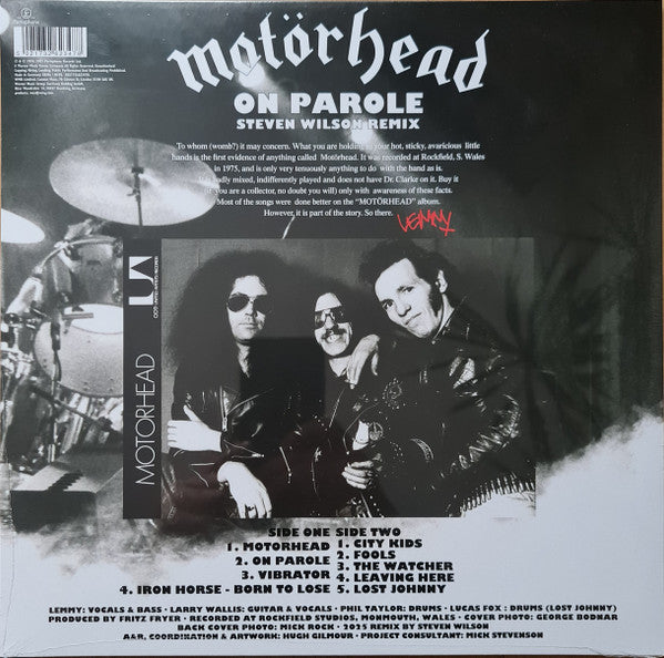 Motörhead - On Parole (Steven Wilson Remix)(RSD 2026 VINYL) | Mint (M) Mint (M) - METAL *SEALED/COLOR*