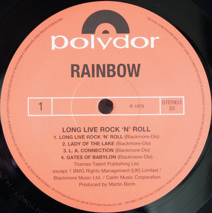 Rainbow - Long Live Rock 'N' Roll (VINYL IMPORT) | Mint (M) Mint (M) - METAL *SEALED*