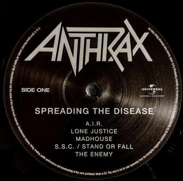 Spreading The Disease (VINYL) *CREASE* | Mint (M) Excellent+ (EX+) - METAL *SEALED*