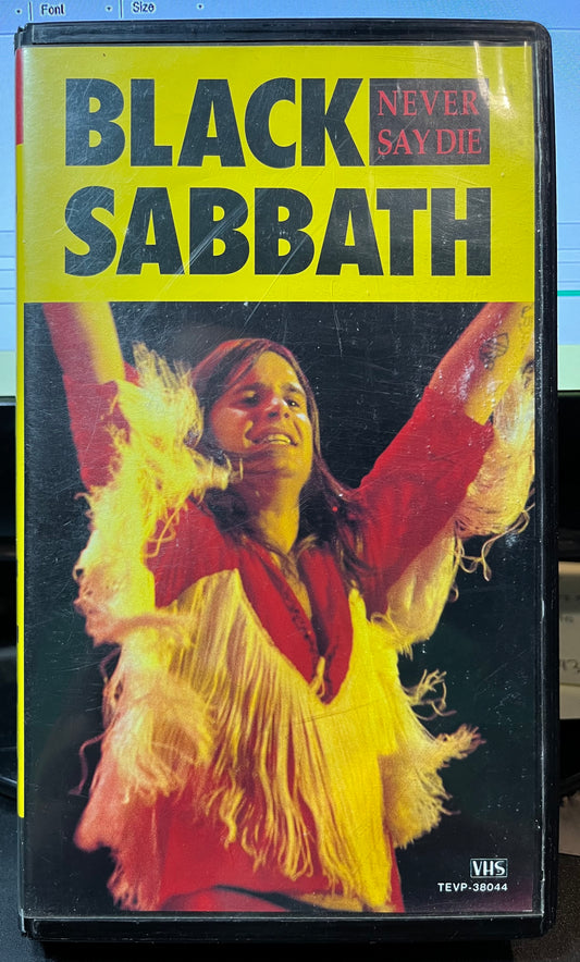 NEVER SAY DIE / RECORDED LIVE 1978 (VHS TAPE) | - METAL / USED *EXCELLENT+*