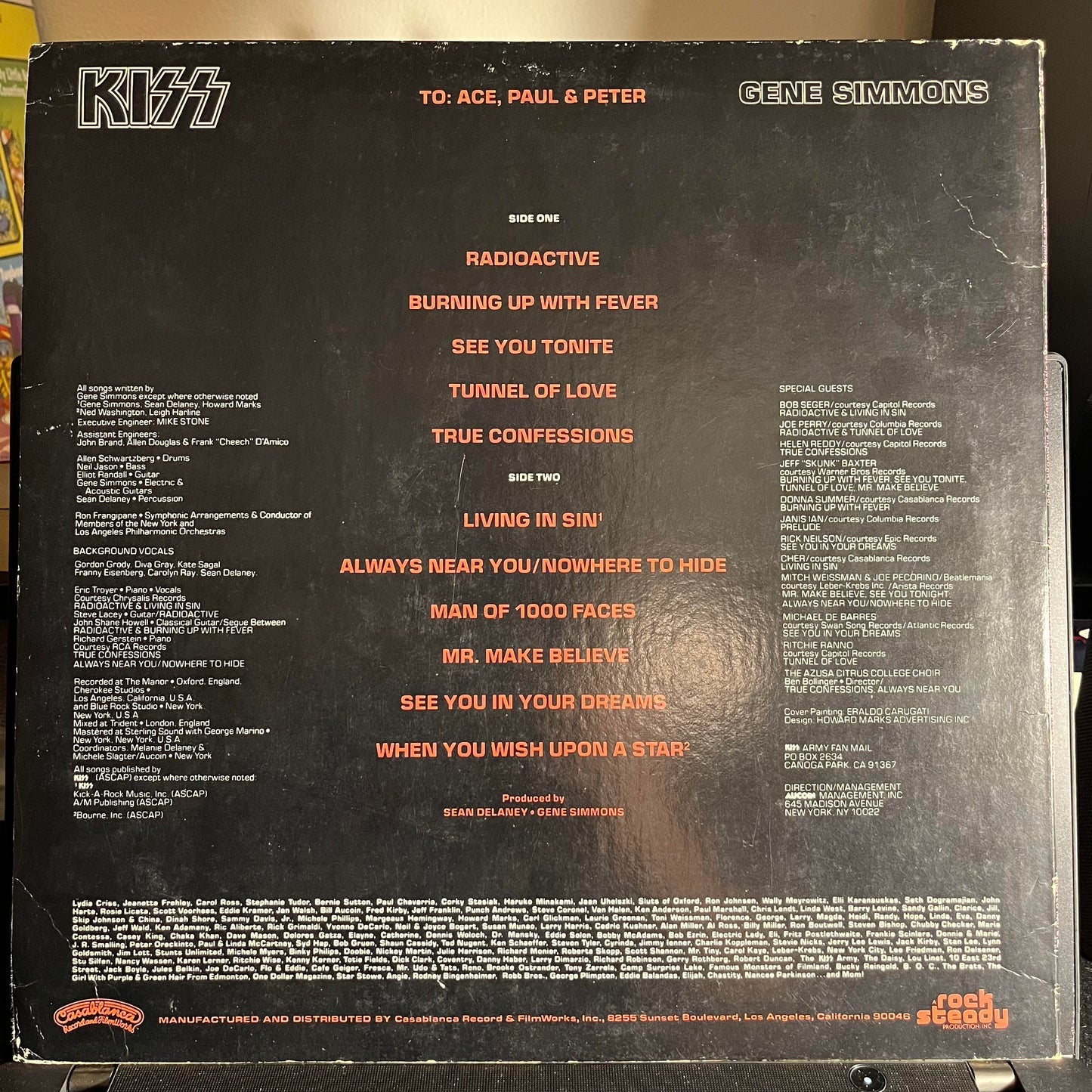 Kiss - Gene Simmons *GOLDISC/POSTER* | Excellent (EX) Very Good Plus (VG+) - METAL / USED *EXCELLENT+*