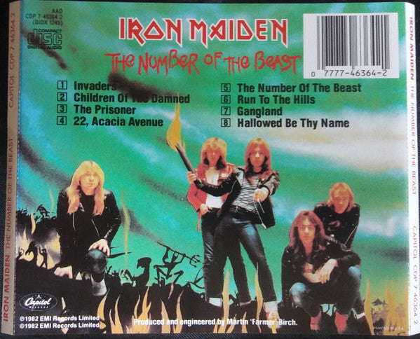 The Number Of The Beast (CD) | Excellent (EX) Near Mint (NM or M-) - METAL / USED *EXCELLENT*