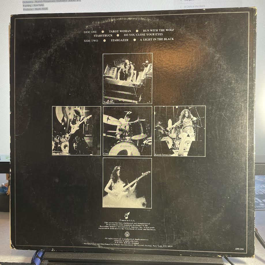 Rising (VINYL) | Excellent (EX) Very Good Plus (VG+) - METAL / USED *EXCELLENT*