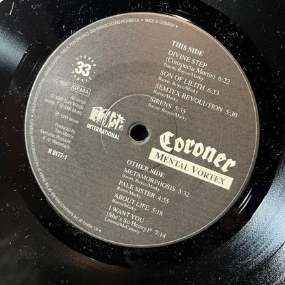 Coroner - Mental Vortex (VINYL LP) | USED - METAL / USED *EXCELLENT*
