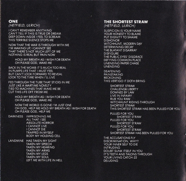 ...And Justice For All (CD) | Excellent (EX) Near Mint (NM or M-) - METAL / USED *EXCELLENT*
