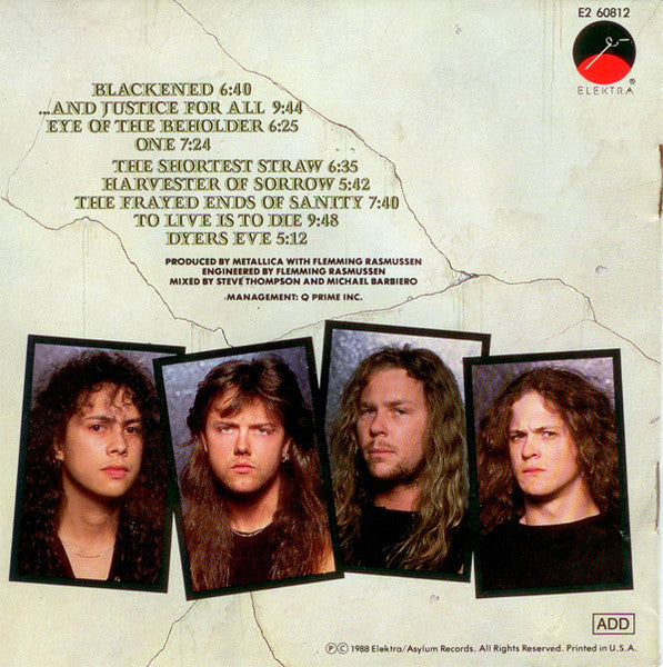 ...And Justice For All (CD) | Excellent (EX) Near Mint (NM or M-) - METAL / USED *EXCELLENT*