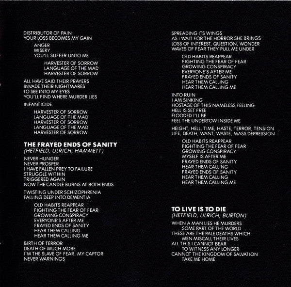 ...And Justice For All (CD) | Excellent (EX) Near Mint (NM or M-) - METAL / USED *EXCELLENT*