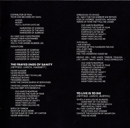 ...And Justice For All (CD) | Excellent (EX) Near Mint (NM or M-) - METAL / USED *EXCELLENT*