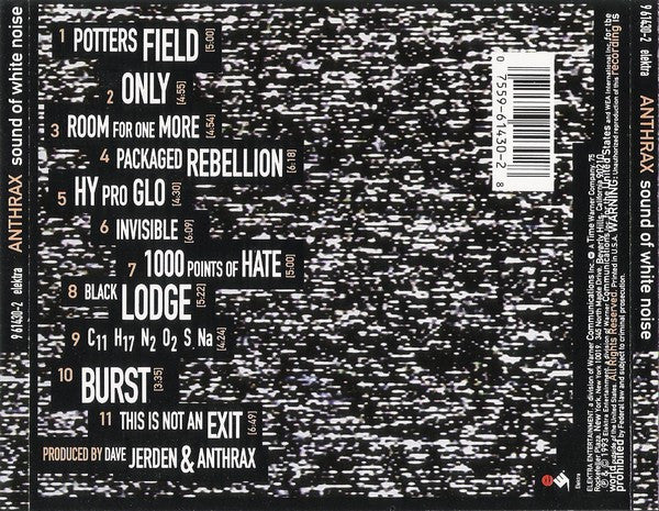 Sound Of White Noise (CD) | Excellent (EX) Near Mint (NM or M-) - METAL / USED *EXCELLENT*