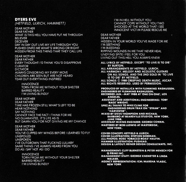 ...And Justice For All (CD) | Excellent (EX) Near Mint (NM or M-) - METAL / USED *EXCELLENT*
