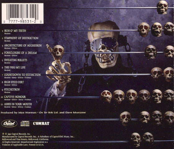 Countdown To Extinction (CD) | Excellent (EX) Near Mint (NM or M-) - METAL / USED *EXCELLENT*