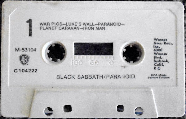 Black Sabbath - Paranoid (CASSETTE) | Excellent (EX) Excellent (EX) - METAL / USED *EXCELLENT*