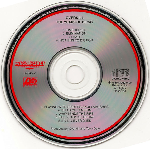 The Years Of Decay (CD) | Good Plus (G+) Excellent (EX) - METAL / USED *GOOD+*
