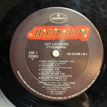 Pyromania (VINYL) | Near Mint- (NM-) Near Mint (NM) - METAL / USED *NEAR MINT-*