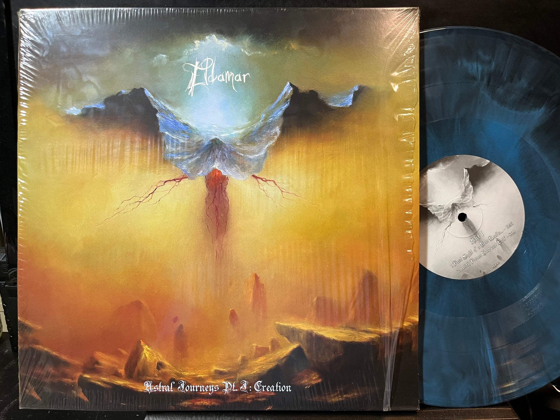Eldamar - Astral Journeys Pt. I: Creation (BLUE & BLACK GALAXY VINYL LP NORTHERN SILENCE PRODUCTIONS NSP 301 2024) | USED Near Mint (NM or M-) Near Mint (NM) - METAL / USED *NEAR MINT/COLOR*
