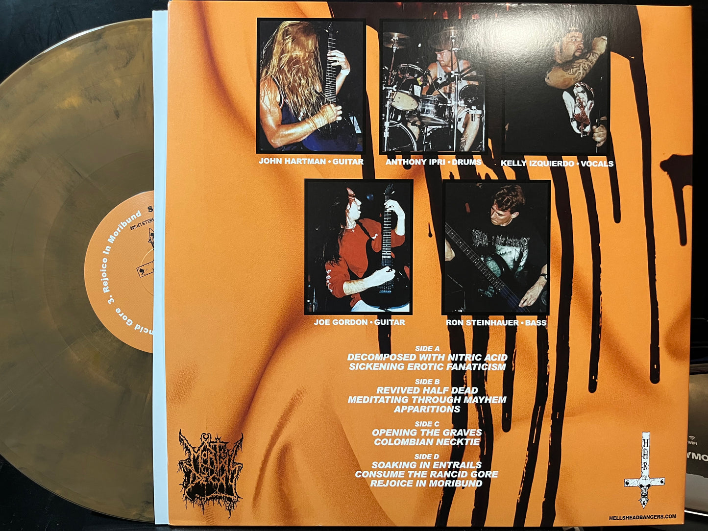 Mortal Decay - Sickening Erotic Fanaticism (GOLD & BLACK GALAXY VINYL 2xLP HELLS HEADBANGERS HELLS LP 346 2025) | USED Near Mint (NM or M-) Near Mint (NM) - METAL / USED *NEAR MINT/COLOR*