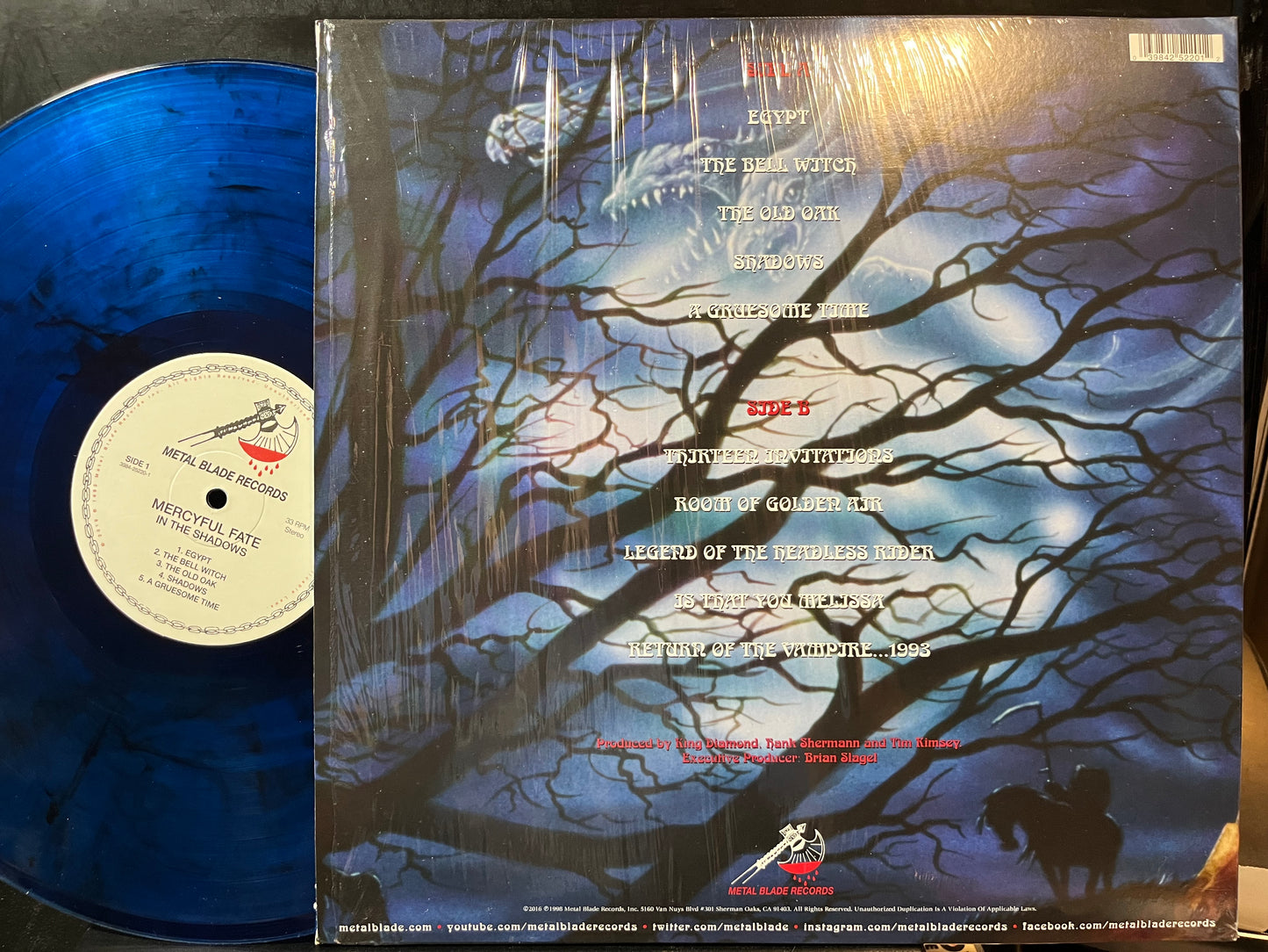 Mercyful Fate - In The Shadows (BLUE SMOKE VINYL LP METAL BLADE 3984-25220-1 2023) | Near Mint (NM or M-) Mint (M) - METAL / USED *NEAR MINT/COLOR*