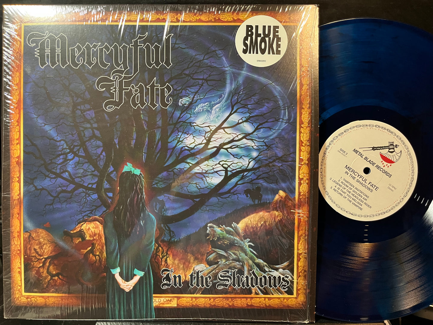 Mercyful Fate - In The Shadows (BLUE SMOKE VINYL LP METAL BLADE 3984-25220-1 2023) | Near Mint (NM or M-) Mint (M) - METAL / USED *NEAR MINT/COLOR*