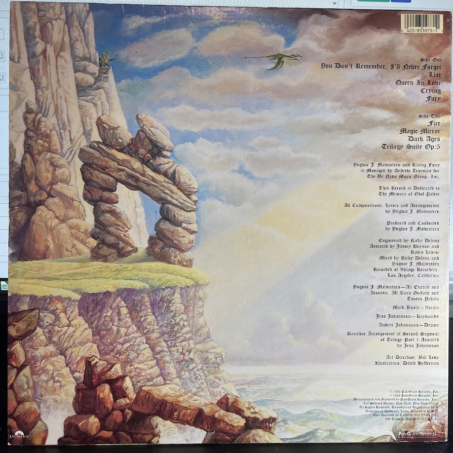 Yngwie Malmsteen - Trilogy (VINYL LP Polydor – 831 073-1 Y-1, Polydor – 422-831 073-1 Y-1) | NEW Near Mint (NM) Excellent+ (EX+) - METAL / USED *NEAR MINT*