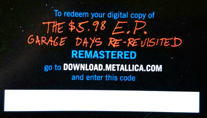 The $5.98 E.P. - Garage Days Re-Revisited (TRANSLUCENT ORANGE VINYL) | Near Mint (NM or M-) Near Mint (NM or M-) - METAL / USED *NEAR MINT*