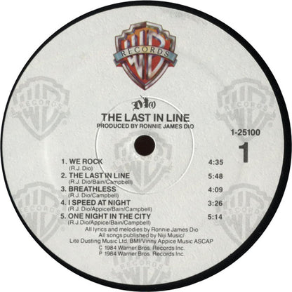 Dio - The Last In Line (VINYL LP WARNER BROS. 1-25100 1984) | Near Mint (NM or M-) Excellent (EX) - METAL / USED *NEAR MINT*