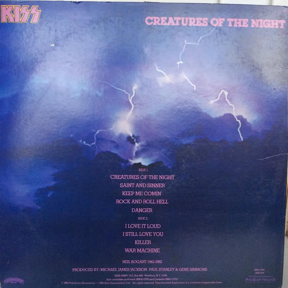 Creatures Of The Night (VINYL) | Near Mint (NM) Excellent (EX) - METAL / USED *NEAR MINT*