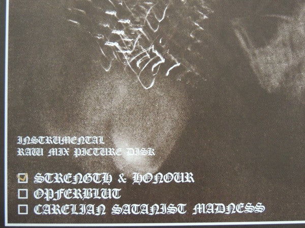 Strength & Honour (Instrumental Raw Mix) (VINYL) | Near Mint (NM) Near Mint (NM) - METAL / USED *NEAR MINT*