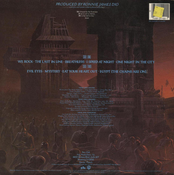 Dio - The Last In Line (VINYL LP WARNER BROS. 1-25100 1984) | Near Mint (NM or M-) Excellent (EX) - METAL / USED *NEAR MINT*