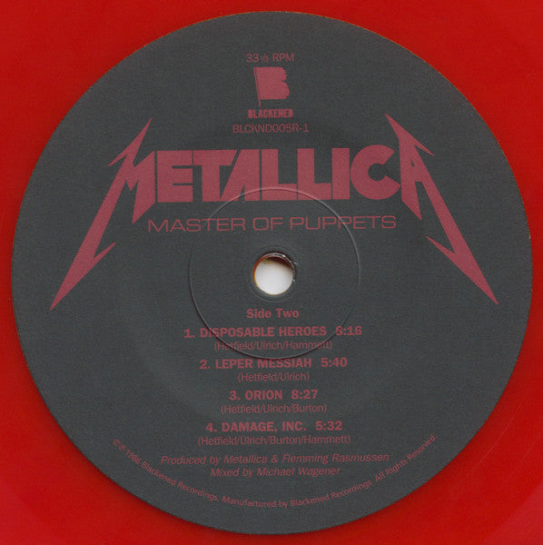 Master Of Puppets (VINYL) | Near Mint (NM) Mint (M) - METAL / USED *NEAR MINT*