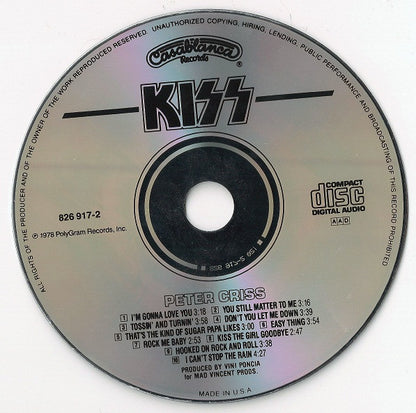 Peter Criss (CD) | Near Mint (NM) Near Mint (NM) - METAL / USED *NEAR MINT*