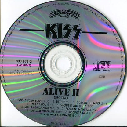 Alive II (2xCD) | Near Mint (NM) Near Mint (NM) - METAL / USED *NEAR MINT*