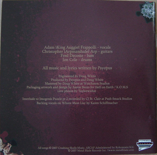 Psyopus - Our Puzzling Encounters Considered (VINYL 2xLP SILENT PENDULUM SPR031 2021) | - METAL / USED *NEAR MINT*