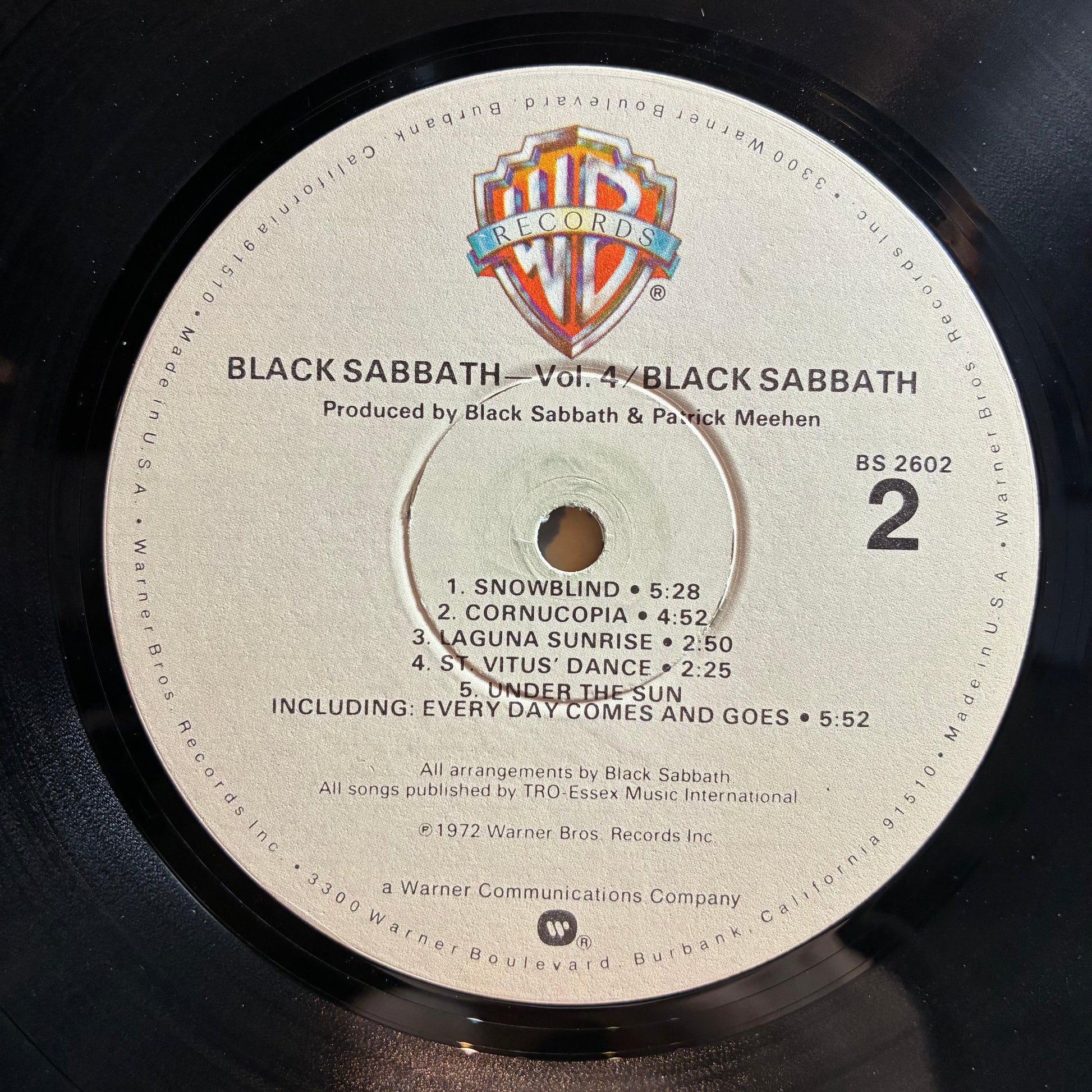 Black Sabbath Vol. 4 (VINYL) | Near Mint (NM or M-) Excellent (EX) - METAL / USED *NEAR MINT*