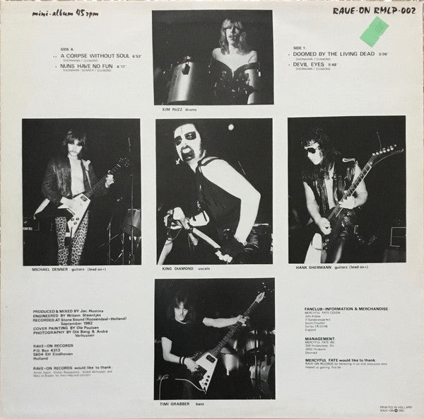 Mercyful Fate - Mercyful Fate (BLACK W WHITE EDGED MARBLE VINYL LP METAL BLADE 039842515618 2020) | USED Near Mint (NM or M-) Near Mint (NM) - METAL / USED *NEAR MINT*