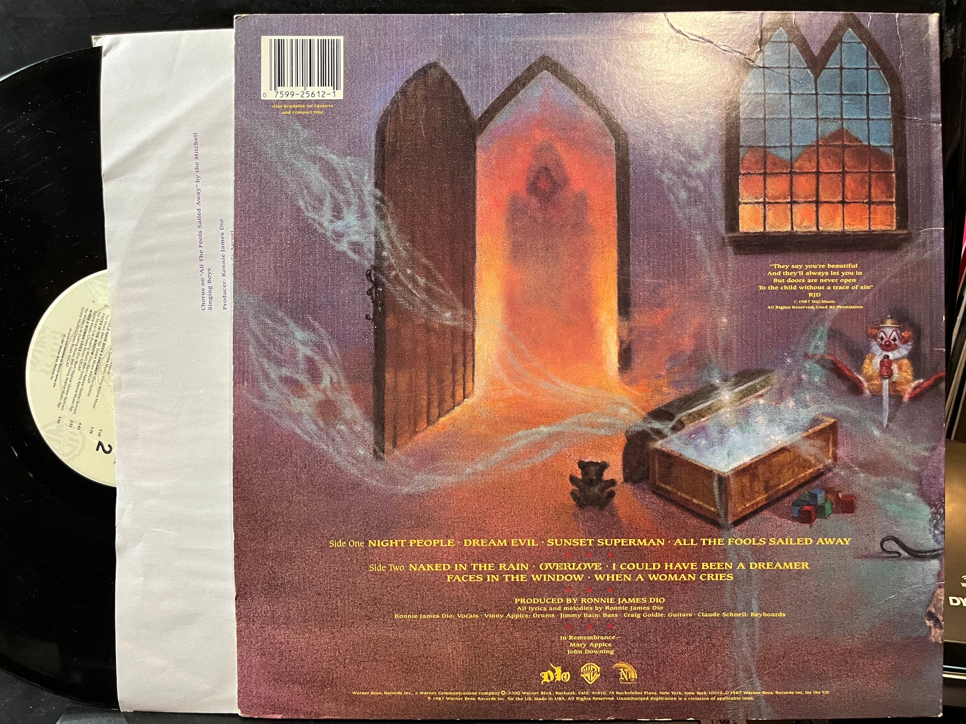 Dio (2) - Dream Evil (VINYL LP Warner Bros. Records – 9 25612-1 1987) | Near Mint (NM) Excellent (EX) - METAL / USED *NEAR MINT*