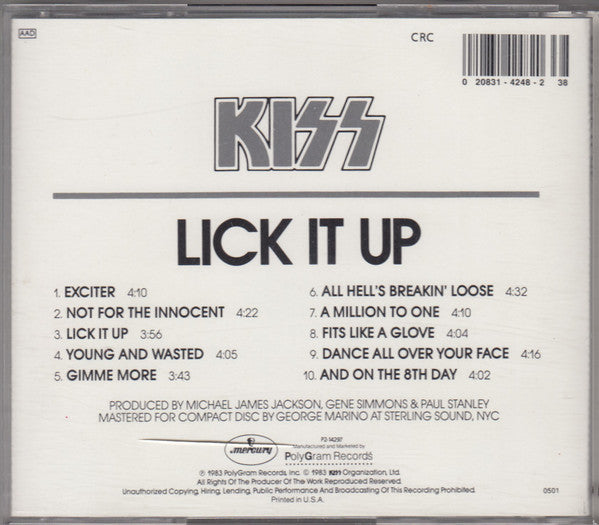 Lick It Up (CD) | Near Mint (NM) Near Mint (NM) - METAL / USED *NEAR MINT*